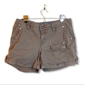 Miss Me Brown Embellished Cargo Shorts 